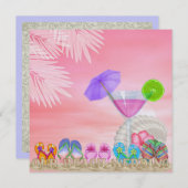 Invitation Mariage plage - SRF (Devant / Derrière)