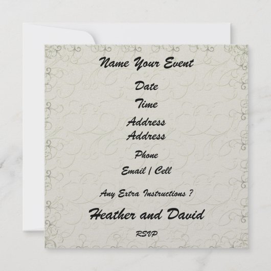 Invitation Mariage plage - SRF (Dos)