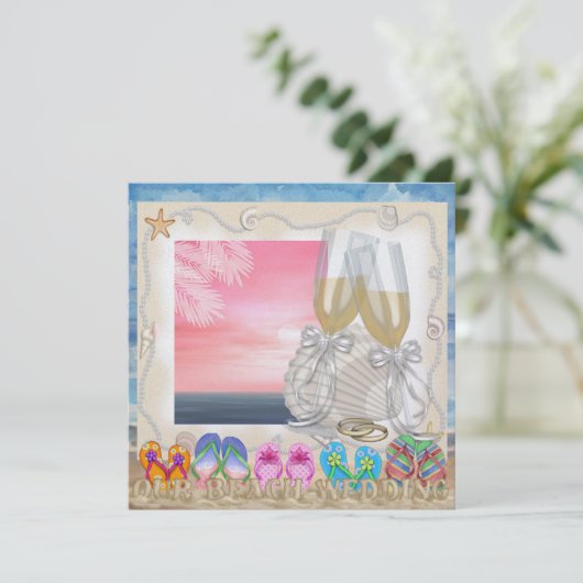 Invitation Mariage plage - SRF (Debout devant)