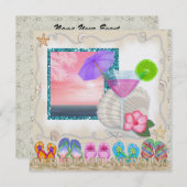 Invitation Mariage plage - SRF (Devant / Derrière)