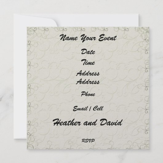 Invitation Mariage plage - SRF (Dos)