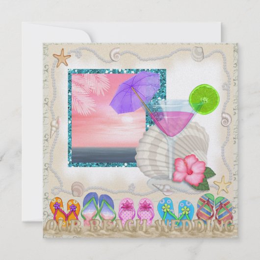 Invitation Mariage plage - SRF (Devant)