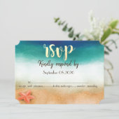 Invitation Mariage plage, Starfish RSVP (Debout devant)