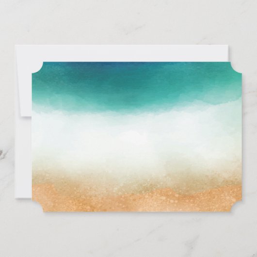 Invitation Mariage plage, Starfish RSVP (Dos)