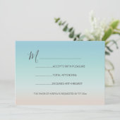 Invitation Mariage Plage Tortues de Mer Argentées Turquoise (Debout devant)