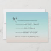 Invitation Mariage plage tortues marines argentées (Devant)