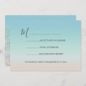 Invitation Mariage plage tortues marines argentées (Devant / Derrière)