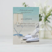 Invitation Mariage plage, Verre, Réception haute talons (Debout devant)