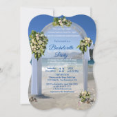 Invitation Mariage plage /White Roses Bachelorette Party (Devant)