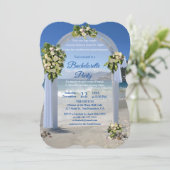 Invitation Mariage plage /White Roses Bachelorette Party (Debout devant)