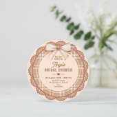 Invitation Mariage plaid arc-en-ciel brun beige (Debout devant)