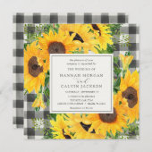 Invitation Mariage Plaid Buffalo Fields (Devant / Derrière)