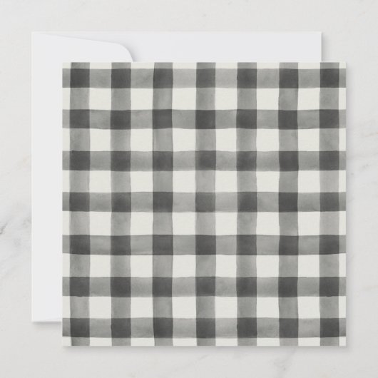 Invitation Mariage Plaid Buffalo Fields (Dos)