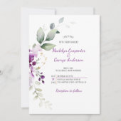 Invitation Mariage Plante de lavande violette (Devant)