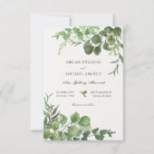 Invitation Mariage plante feuille (Devant)