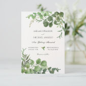 Invitation Mariage plante feuille (Debout devant)