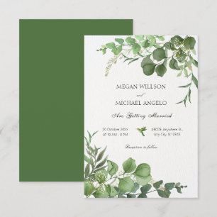 Invitation Mariage plante feuille