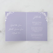 Invitation Mariage pliant Fleur sauvage couleur personnalisé (Intérieur)