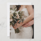 Invitation mariage plié monogrammé moderne (Dos)