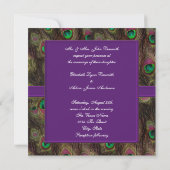 Invitation Mariage Plum Purple Paon (Dos)