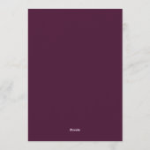 Invitation Mariage Plum Sage Moody Bloom (Dos)