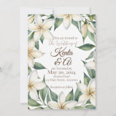 Invitation Mariage Plumeria (Devant)