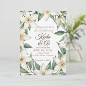Invitation Mariage Plumeria (Debout devant)