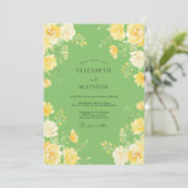 Invitation Mariage Poire Citron Ranunculus Eucalyptus (Debout devant)