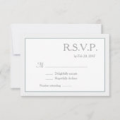 Invitation Mariage Pois bleu blanc RSVP (Devant)