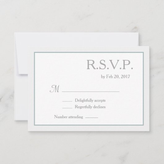 Invitation Mariage Pois bleu blanc RSVP (Devant)