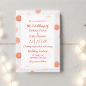 Invitation Mariage Pois de corail