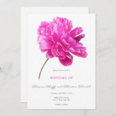 Invitation Mariage Pony rose clair (Devant / Derrière)