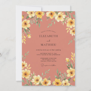 Invitation Mariage Poppy Jaune Terre