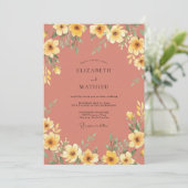Invitation Mariage Poppy Jaune Terre (Debout devant)