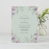 Invitation Mariage Poppy Lilas Mousse de Mer (Debout devant)