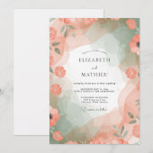 Invitation Mariage Poppy Peint Abricot (Devant / Derrière)