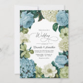 Invitation Mariage Porcelaine Bleu, Sauge Douce & Ivoire (Devant)