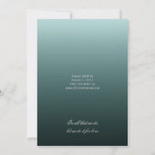 Invitation Mariage postal turquoise Argent (Dos)