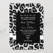 Invitation Mariage poster de animal blanc et noir (Devant / Derrière)