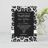 Invitation Mariage poster de animal blanc et noir (Debout devant)