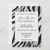 Invitation Mariage Poster de animal Chic Zebra (Devant)
