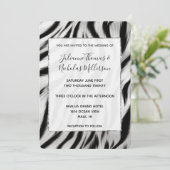 Invitation Mariage Poster de animal Chic Zebra (Debout devant)