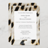 Invitation Mariage Poster de animal de la vache noire (Devant / Derrière)