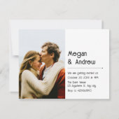 Invitation Mariage poto chic moderne (Dos)