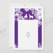 Invitation Mariage pourpre en faux papier de Woodland (Dos)