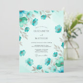 Invitation Mariage Prairie Brise de Teal (Debout devant)
