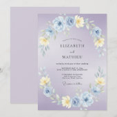 Invitation Mariage Prairie de Lavande (Devant / Derrière)