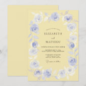 Invitation Mariage Prairie Fleur de Pervenche (Devant / Derrière)