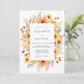 Invitation Mariage Prairie Radieuse Ambre (Debout devant)