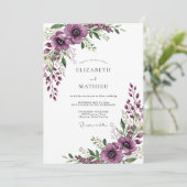 Invitation Mariage Prairie Sérène Violette (Debout devant)
